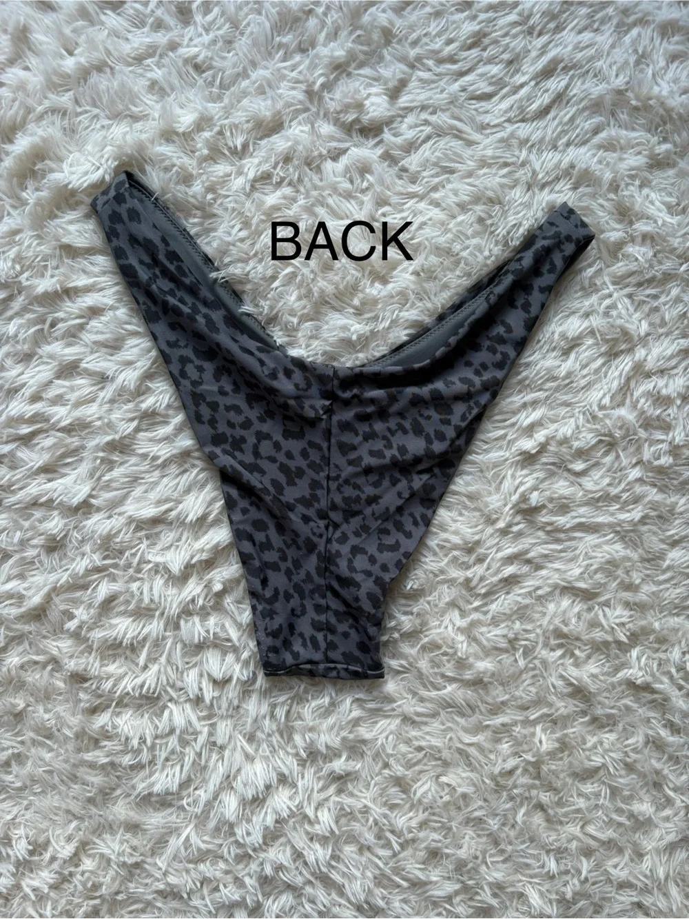 Aerie Grey Black Leopard Print Bikini Bottom